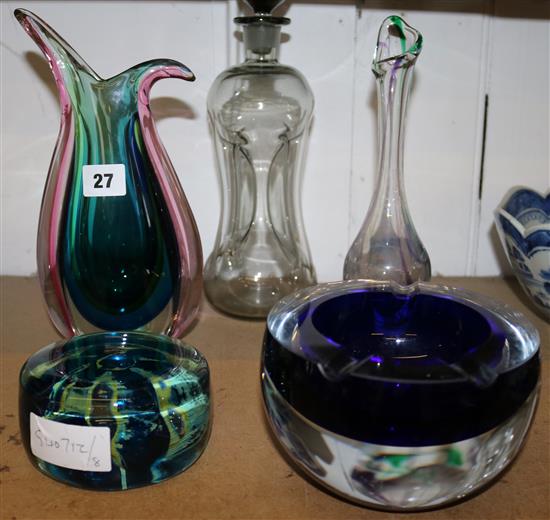 Collection of mixed art glass